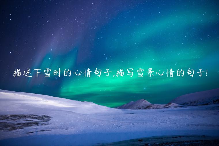 描述下雪時(shí)的心情句子,描寫雪景心情的句子!