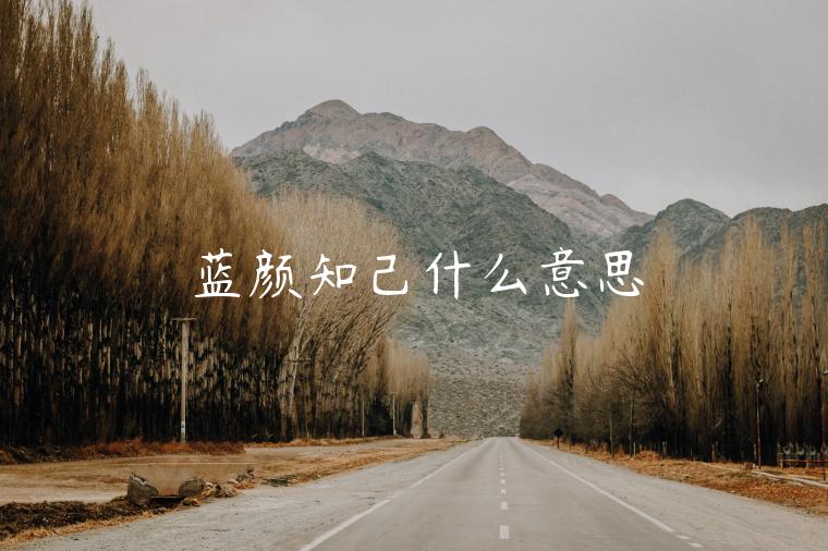 藍顏知己什么意思