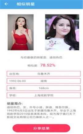 AI顏值檢測評分0