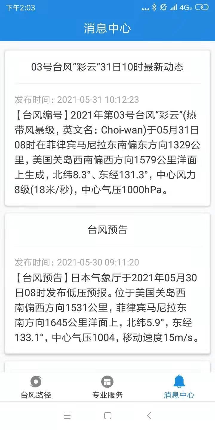 實時臺風路徑1