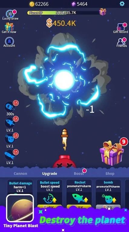 導(dǎo)彈摧毀星球(Tiny Planet Blast)1