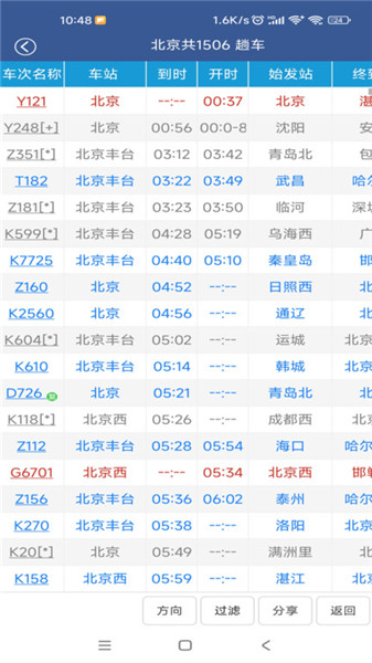 鐵路12306路路通列車時刻表0