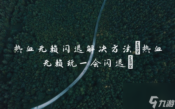 熱血無賴玩一會閃退(熱血無賴閃退解決辦法)