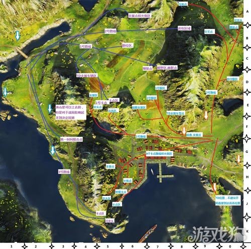 坦克世界北歐峽灣地圖右方出生地怎么玩?
