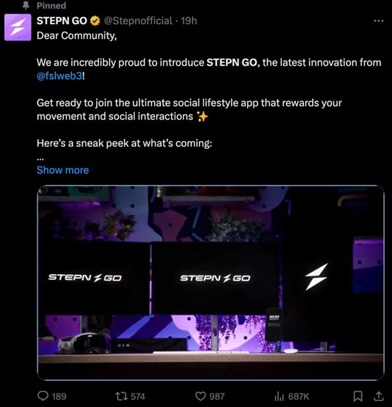 STEPN團隊推出健身社交應用STEPN GO！引入跑鞋借貸、發行新代幣GGT