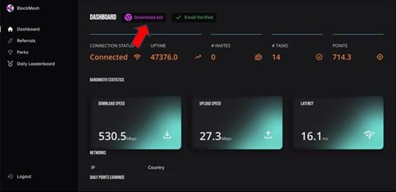 BlockMesh Network上線了DePIN功能！無成本自動挖礦教程