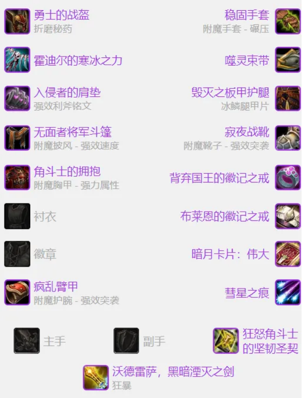 魔獸世界wlkP2懲戒騎畢業裝是什么 wlkP2階段懲戒騎畢業裝介紹