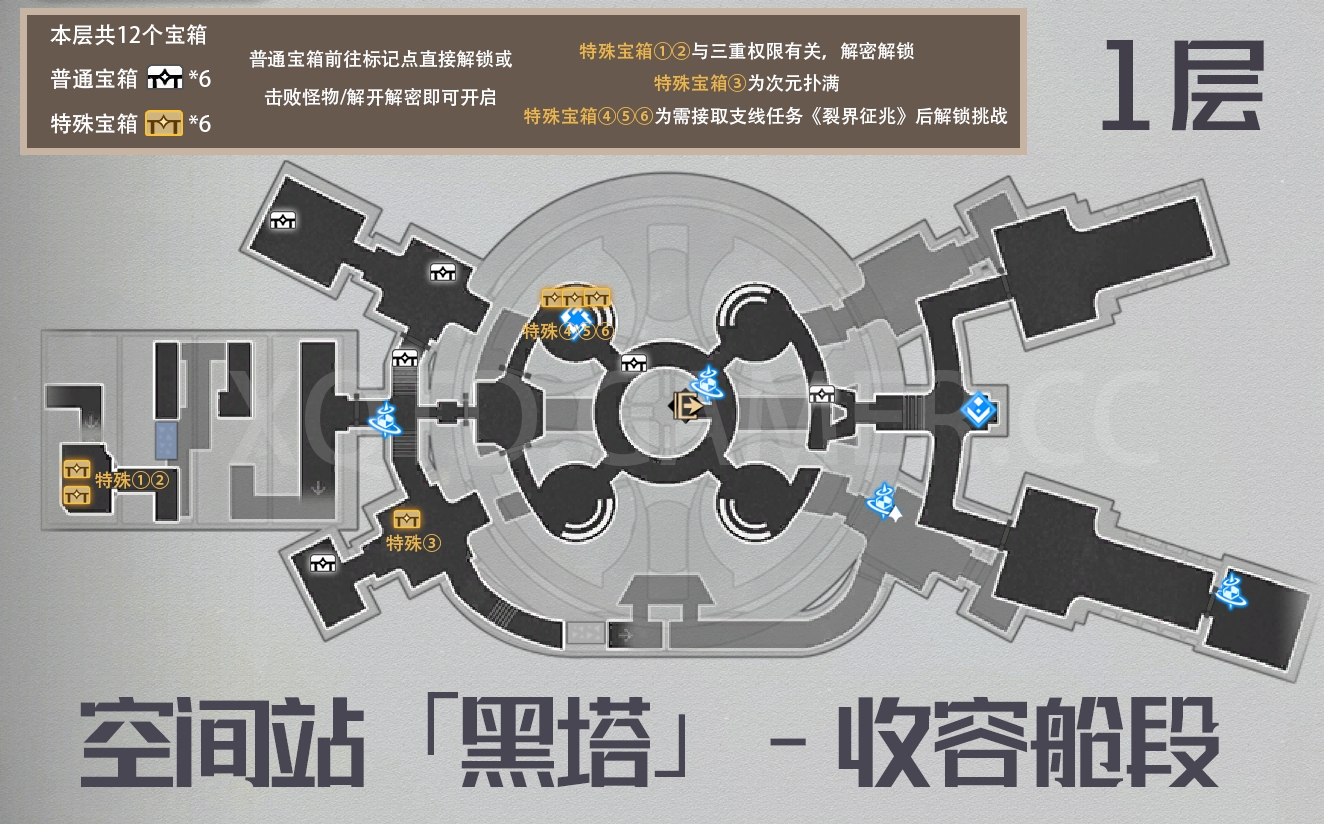 崩壞星穹鐵道空間站黑塔-收容艙段寶箱在哪里 空間站黑塔-收容艙段寶箱收集分享