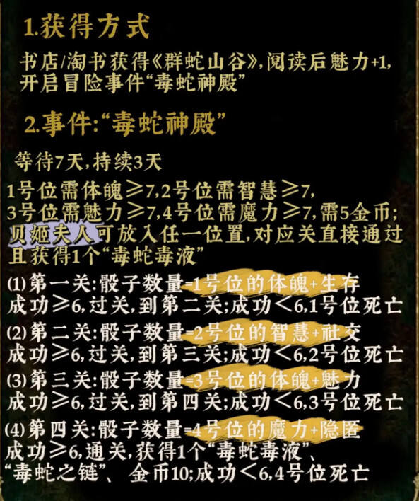 蘇丹的游戲毒蛇之鏈獲取使用分享 蘇丹的游戲毒蛇之鏈有什么效果?