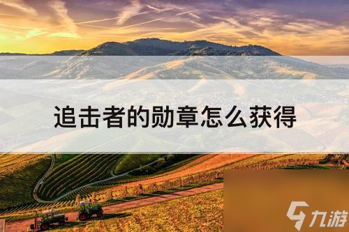 追擊者的勛章怎么獲取?