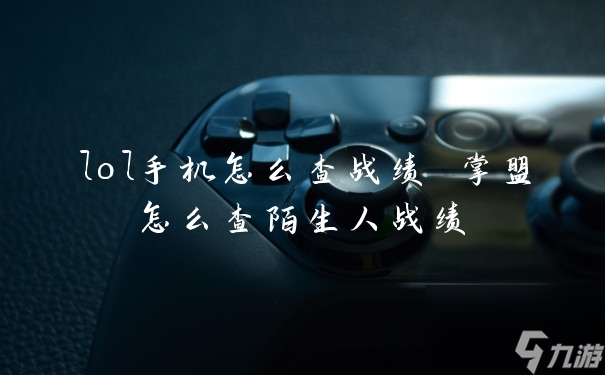 lol手機怎么查戰績?【掌盟怎么查陌生人戰績】