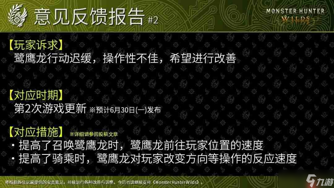 <b>怪物獵人：荒野</b>全年更新計劃發布 第四次更新今年冬季上線