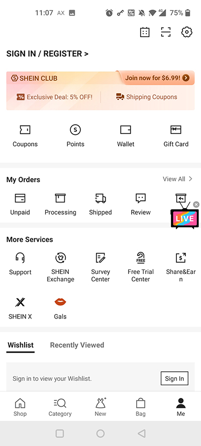 shein希音跨境電商平臺(tái) v10.8.7安卓版1