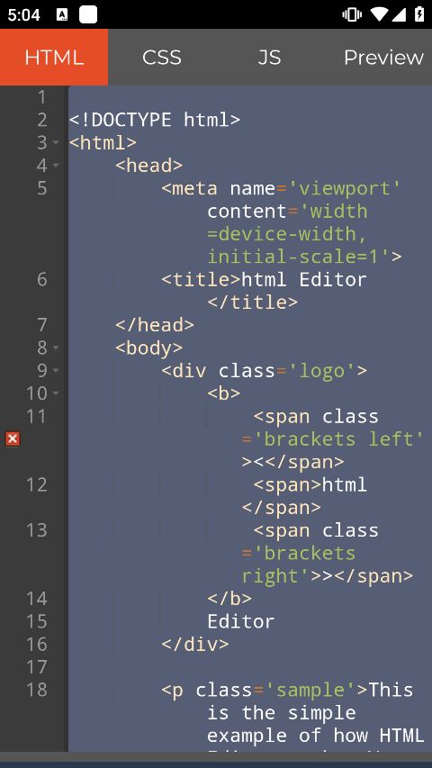 HTML Editor Pro(開(kāi)發(fā)環(huán)境IDE軟件) v4.0.5 安卓版1